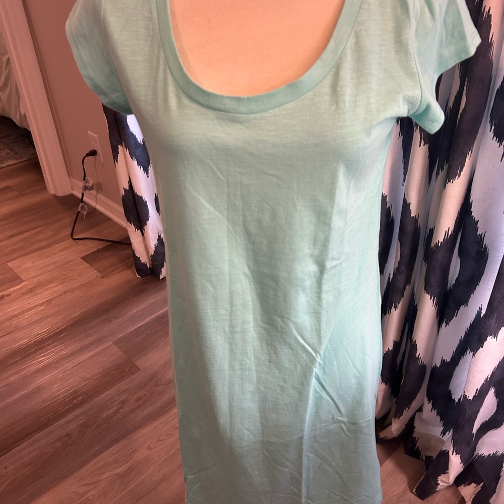 GAP Mint Green Short Sleeve Women's Tee Shirt Dress 100% cotton. New with tag!